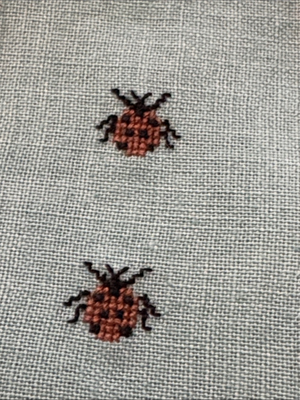 Completed Cross stitch Ladybug bookmark - Picture 2 of 2